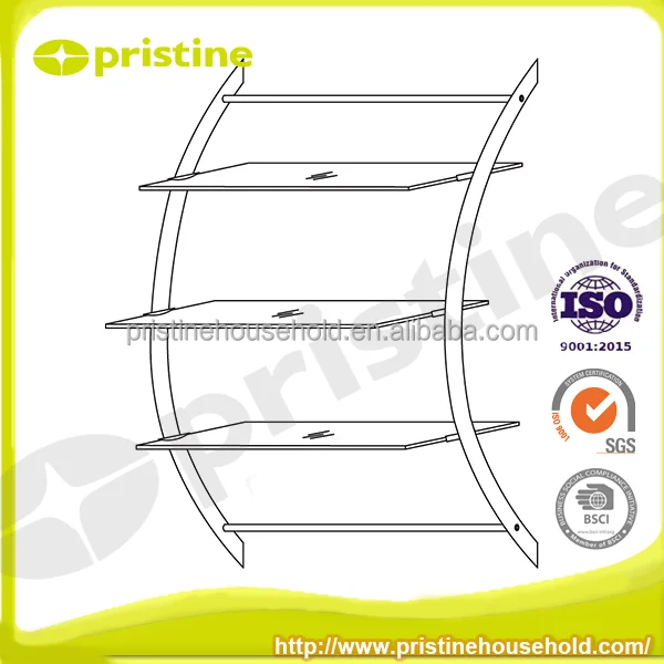 OEM home wholesale Taiwan household storage Furniture Manufacturer Wall Mounted Bathroom glass shelves lowes