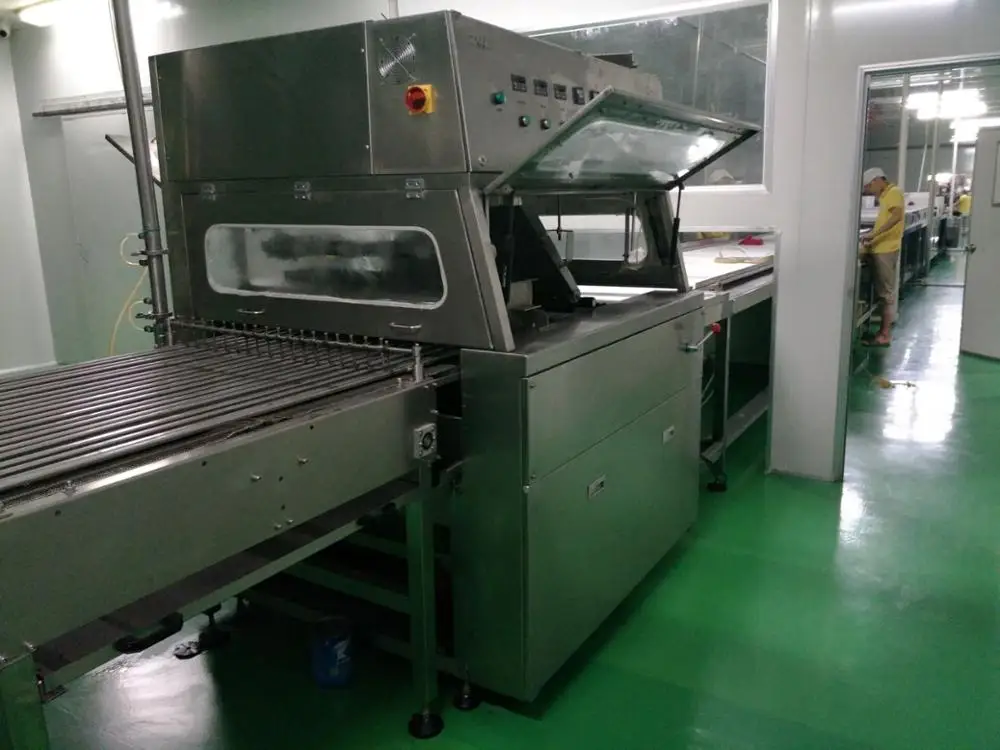 Chocolate Coating Machine For Wafer Biscuit Stainless Steel lab scale enrober chocolate