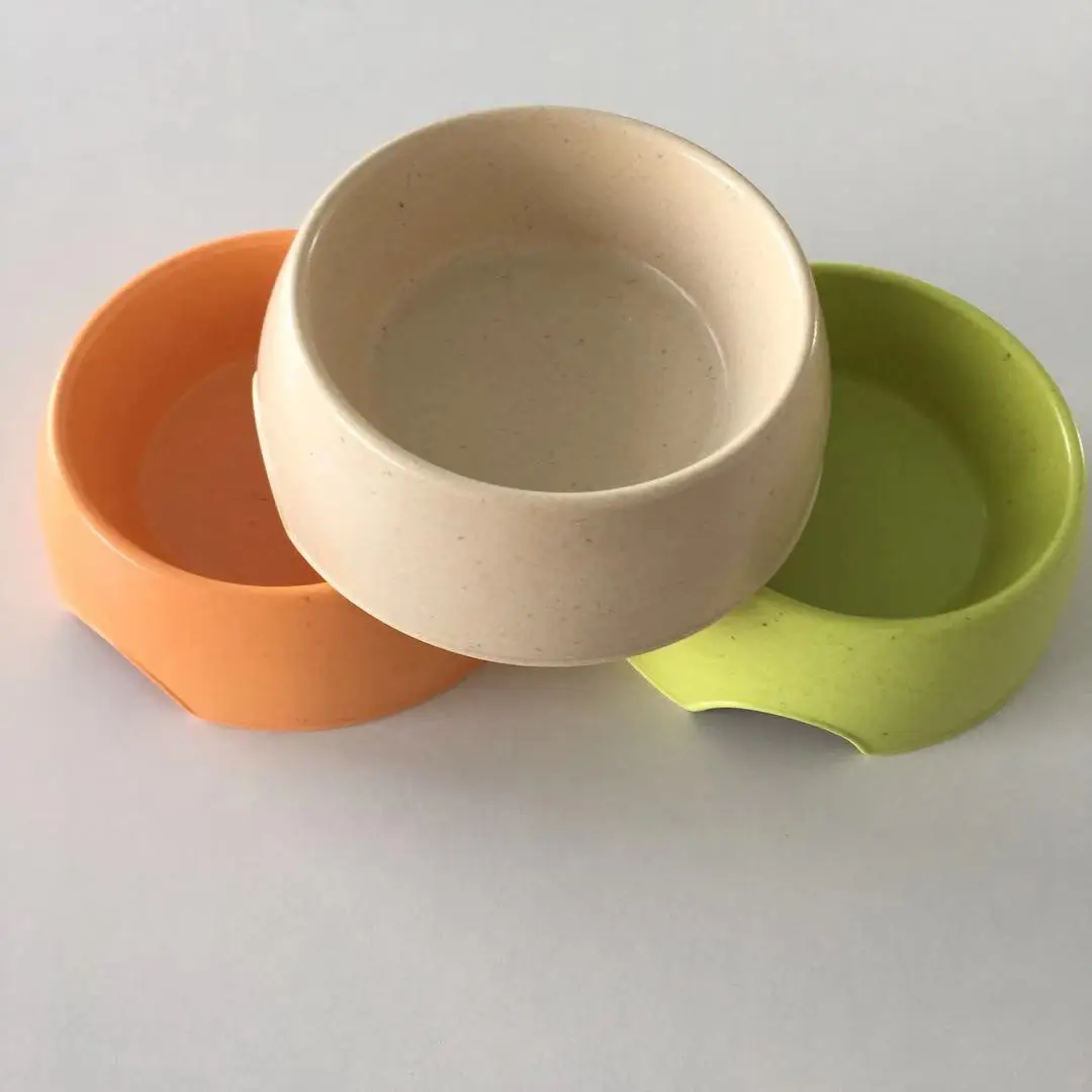 Biodegradable bamboo fiber small animals puppy pet salad water bowl