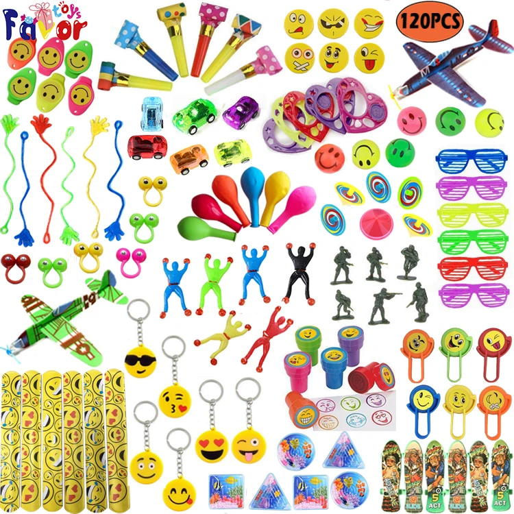 120PCS  Kids Birthday Party Favors Carnival Prizes Box Goodie Bag Fillers Classroom Rewards Pinata Filler Toys Treasure Box