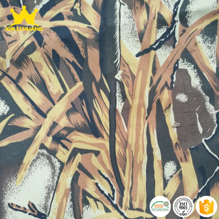 
New Design Russia Forest Grass Printed 80% Cotton 20% Polyester CVC Twill Fabric 