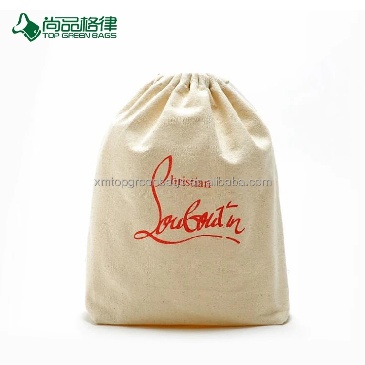 Customized Eco Friendly Cotton Canvas Dust Collecting Drawstring Bag