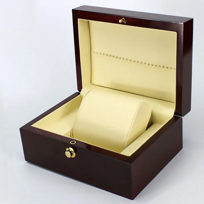 Custom Luxury Wooden Single Retail Watch Box with Low MOQ