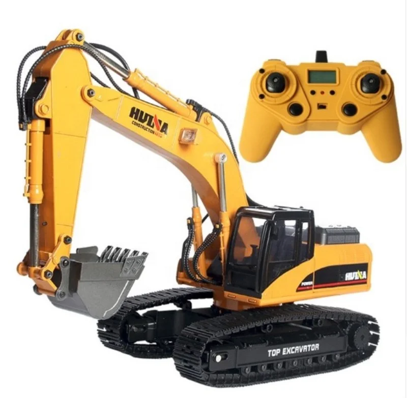 
Hobby Rc Hydraulic Excavator Kids Car Toys for Boys Styling 23 Channel Road Construction Remote Control Truck Autos HUINA 580 