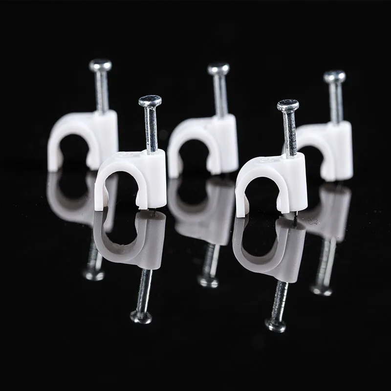 PP PE flat and round nail cable clips with high quality