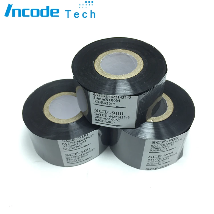 OEM High Quality Wax TTR (Thermal Transfer Ribbon) 30mm x 100 meters barcode ribbon