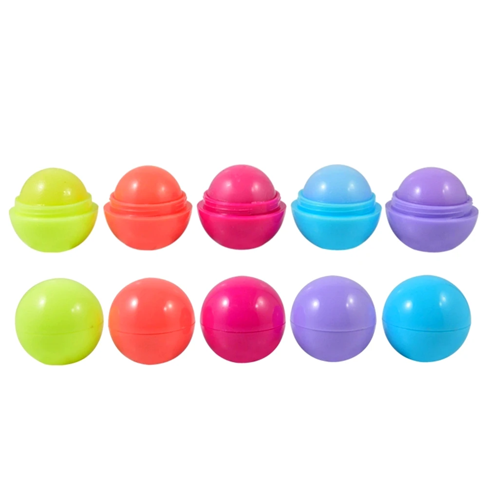 
UONOFO oem morsturizing organic round lip balm ball jar cute colorful custom roller ball shape lip balm 