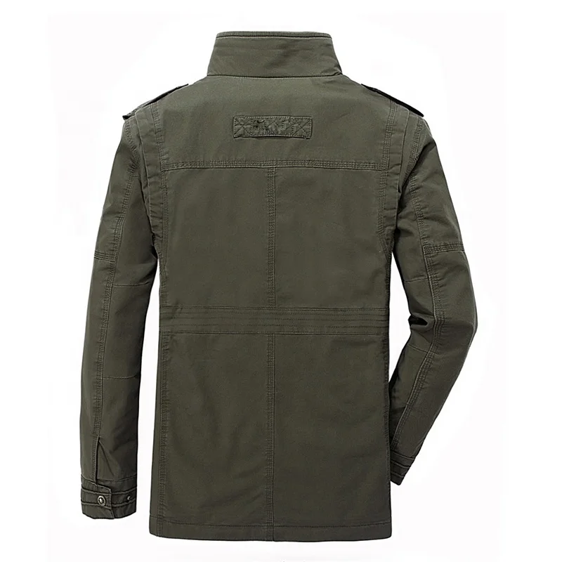 
Winter Plus Size 6XL 7XL Detachable Hood Casual Military Canvas Coat For Men 