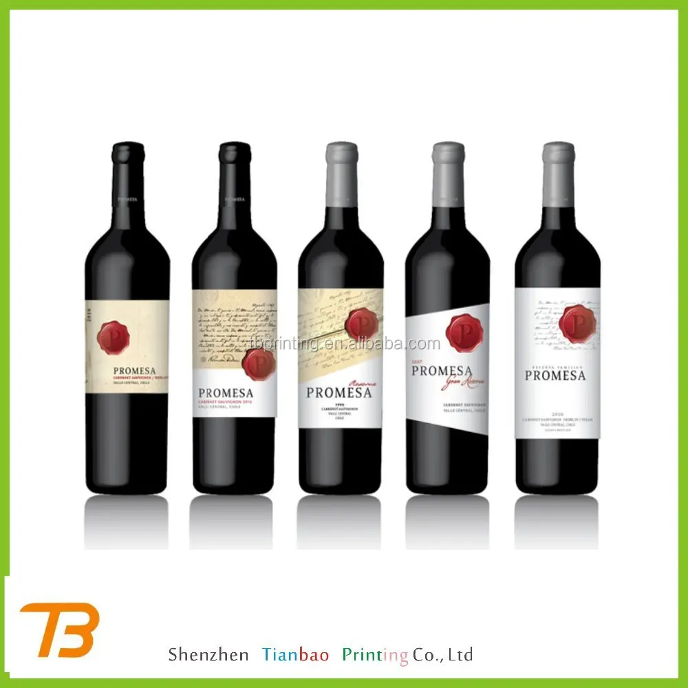 Luxury New Design decorative wine labels , wine label printing