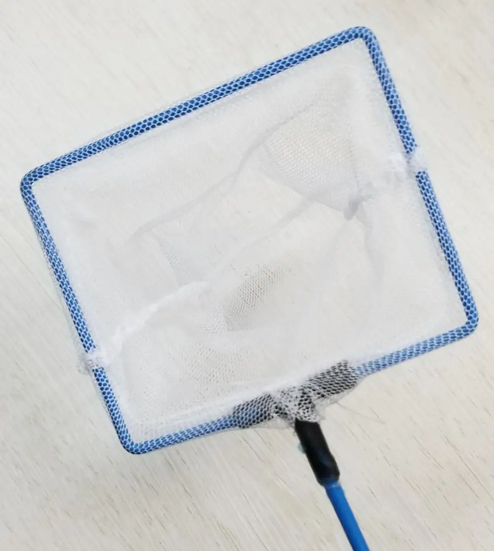 China Supplies Aquarium Accessories Cleaning Tools Single -line handle Square Fish  Net