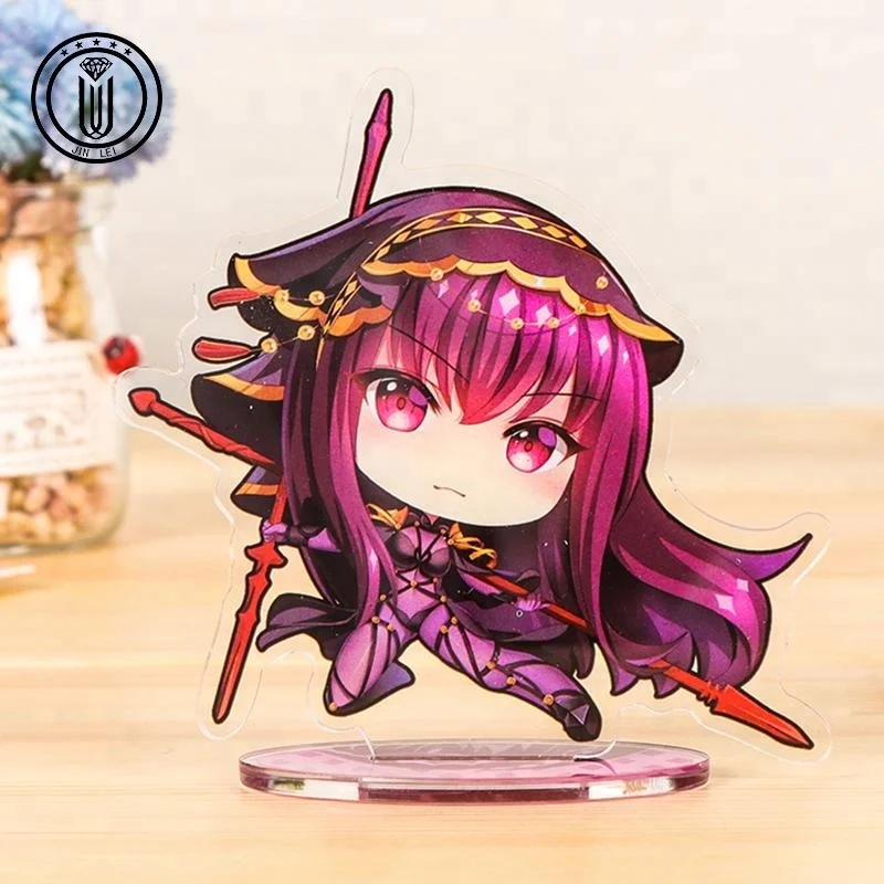NO MOQ custom 2018 new design acrylic standee with anime figure character