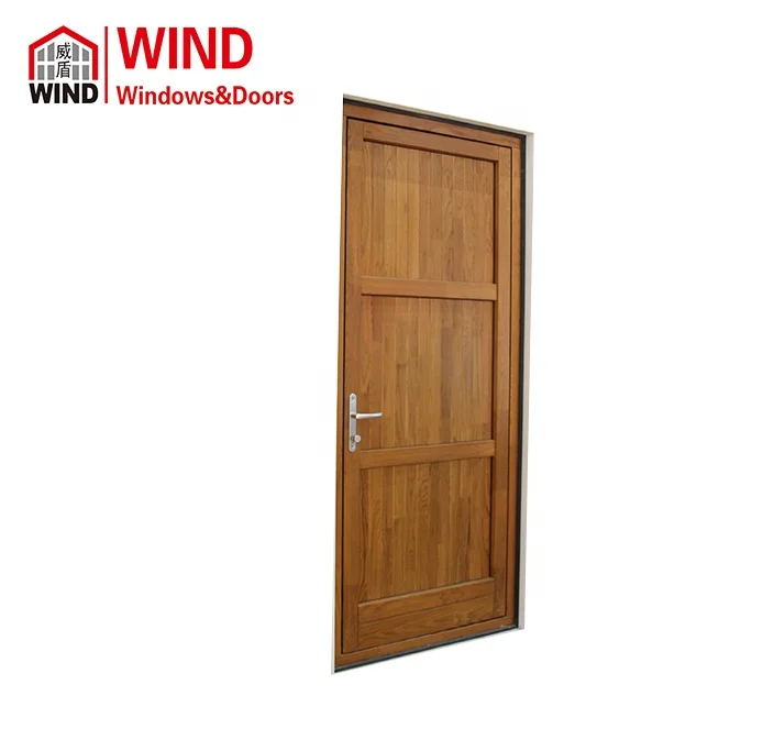 WIND 2019 latest design copper wood door automatic window with fingerprint smart door lock