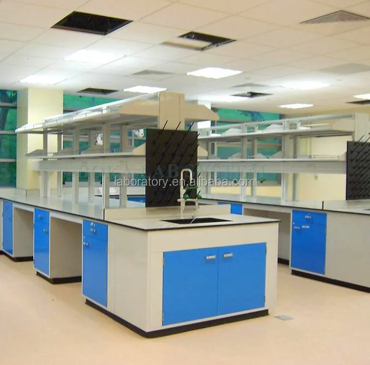 chemical laboratory workbench Island workbench all steel workbench with drawers