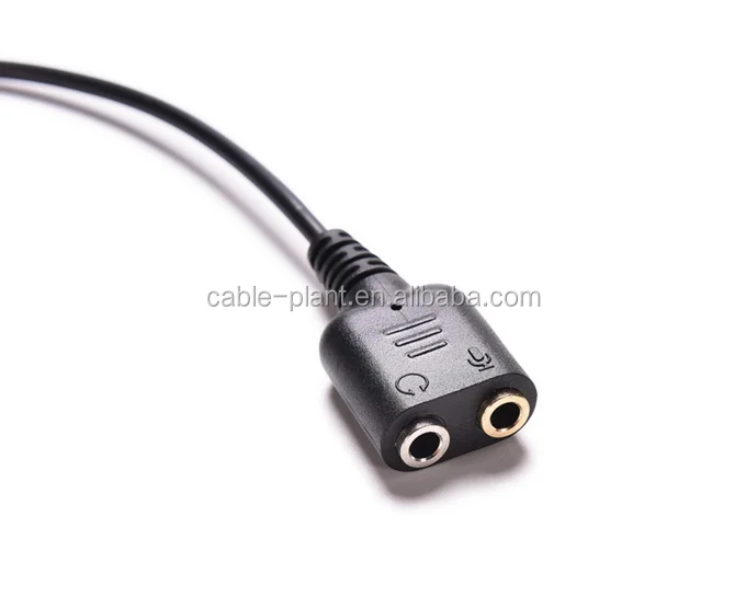 RJ9 Plug to 2 X 3.5mm Jack for PC Headset to Avaya 1600 9600 SNOM Yealink Phones