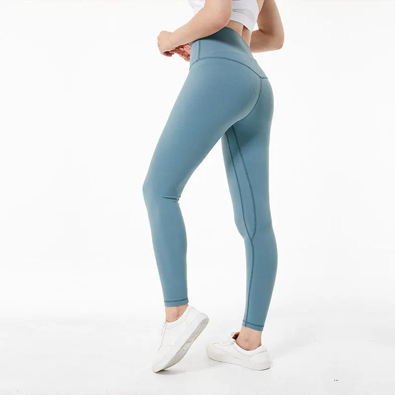 Women gym apparel Hip Up Yoga Fitness Pants Women 4-Way Stretchy Sport Tights Anti-sweat Hot Blue Girls Sexy Girls Leggings