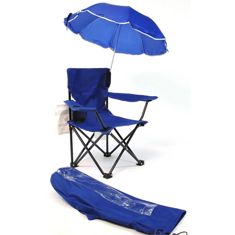 Outdoor Portable Beach Chair for Kids with Umbrella & Bag