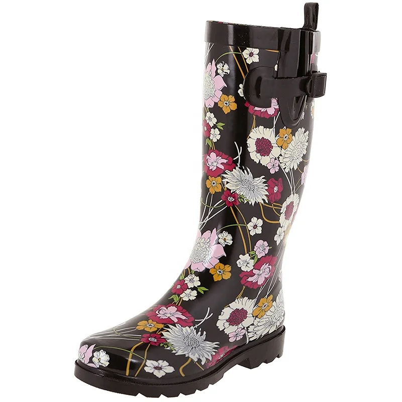Chinese supplier factory direct modern designable 2018 rain shoes custom made women wellington boots