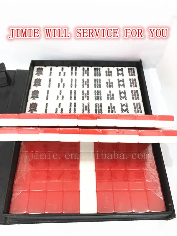 
high quality red malaysia mahjong set 