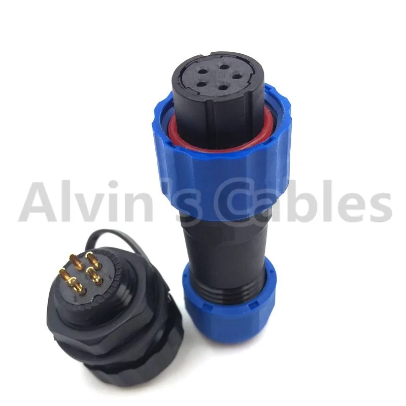 SD16 2 3 4 5 6 7 9 pin plug female socket male IP68 Waterproof LED panel mount Connector Solar energy cable connectors