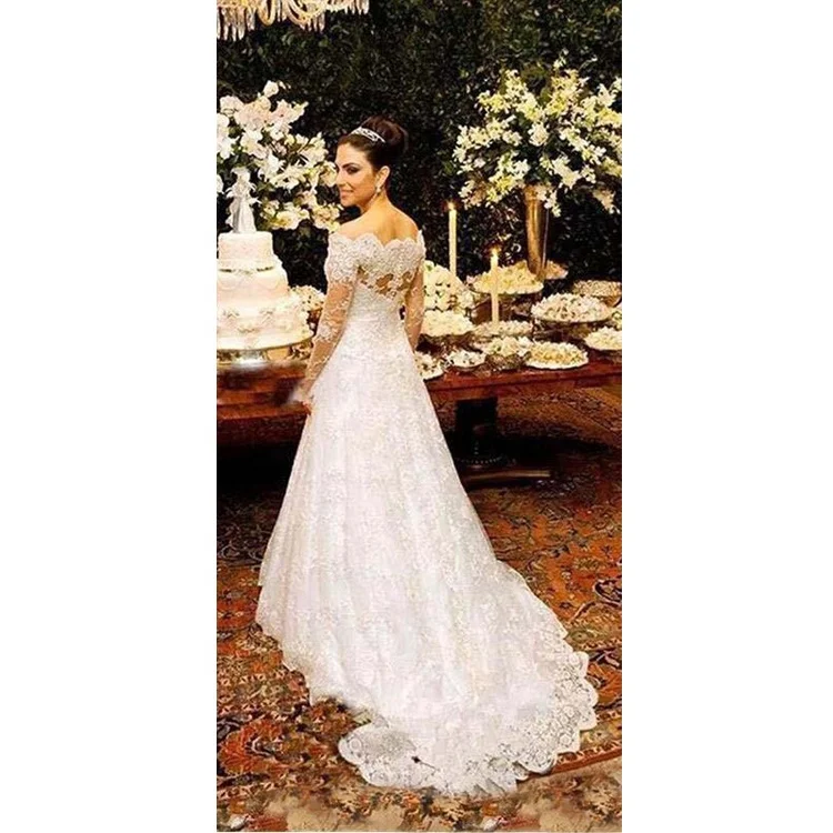 Vietnam Dress For Civil A Line Ivory Lace Wedding Dress Bridal Gown