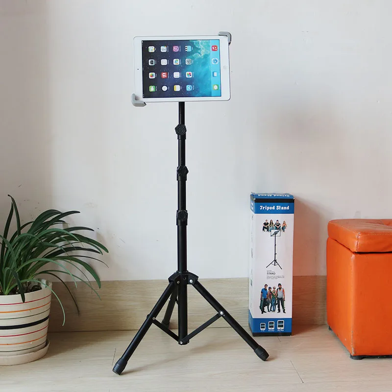 Hot sell metal foldable tablet pc tripod  floor stand holder for ipad pro