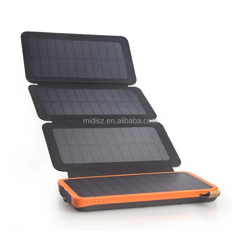 Foldable Solar Power Bank 20000mah Outdoor  hiqh quality waterproof mobile cell phone charger solar power bank charger 20000mah