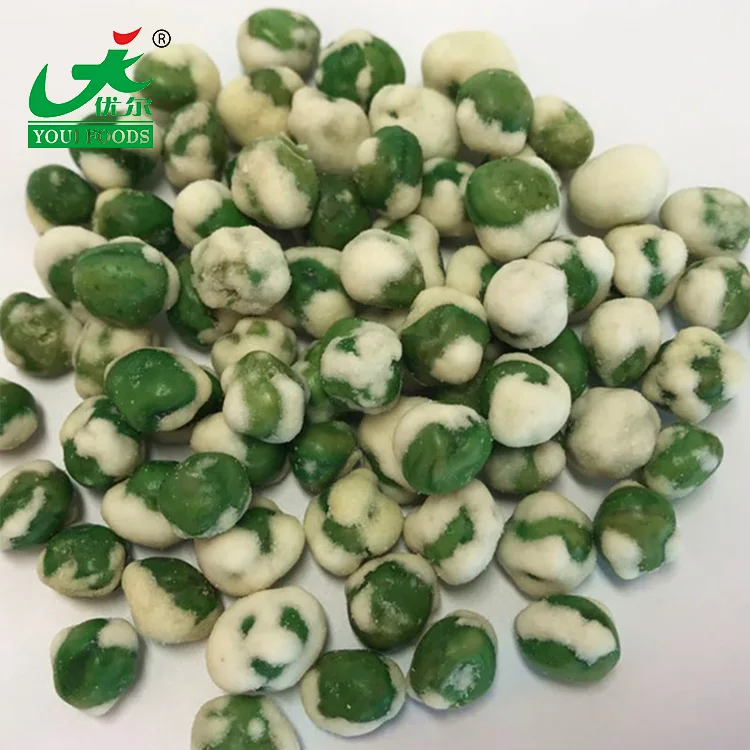 kosher certified coated white wasabi green peas snacks for sale
