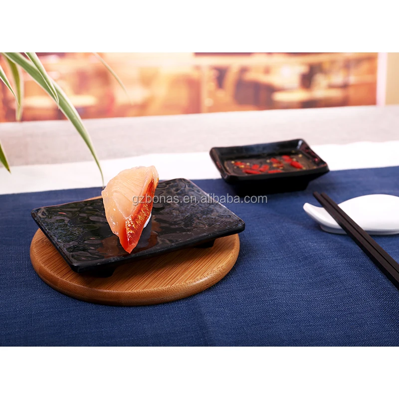 Wholesale Blue Melamine Rectangle Plates Cake Plate tableware Japanese Plates dinnerware Set