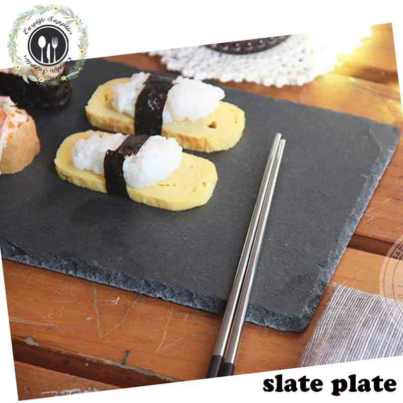 
Factory Direct Sales black slate natural stone tableware for wholesale 