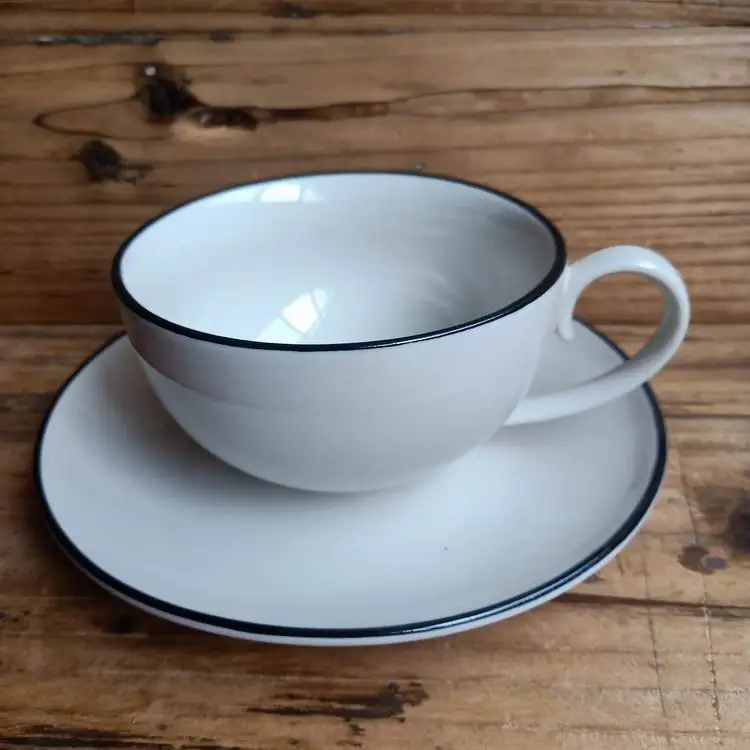 
Quality and cheap consise style Hand paintedCeramic Coffee cup and saucer set 