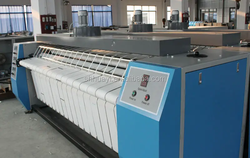 Commercial laundry flatwork ironer roller type