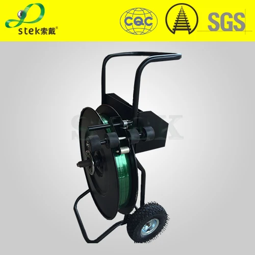 STEK 29 Years in Market Black Strapping Dispenser Cart for PET/PP Straps Load 50kg