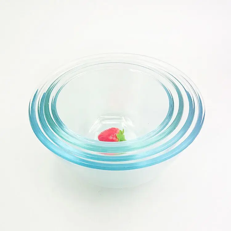 2020 hot sale oven use glass mixing bowl microwave bowl with lid