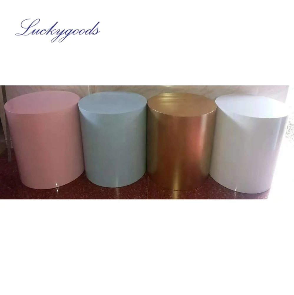 LDJ757 light gold personalized metal flower vase stand for wedding centerpieces