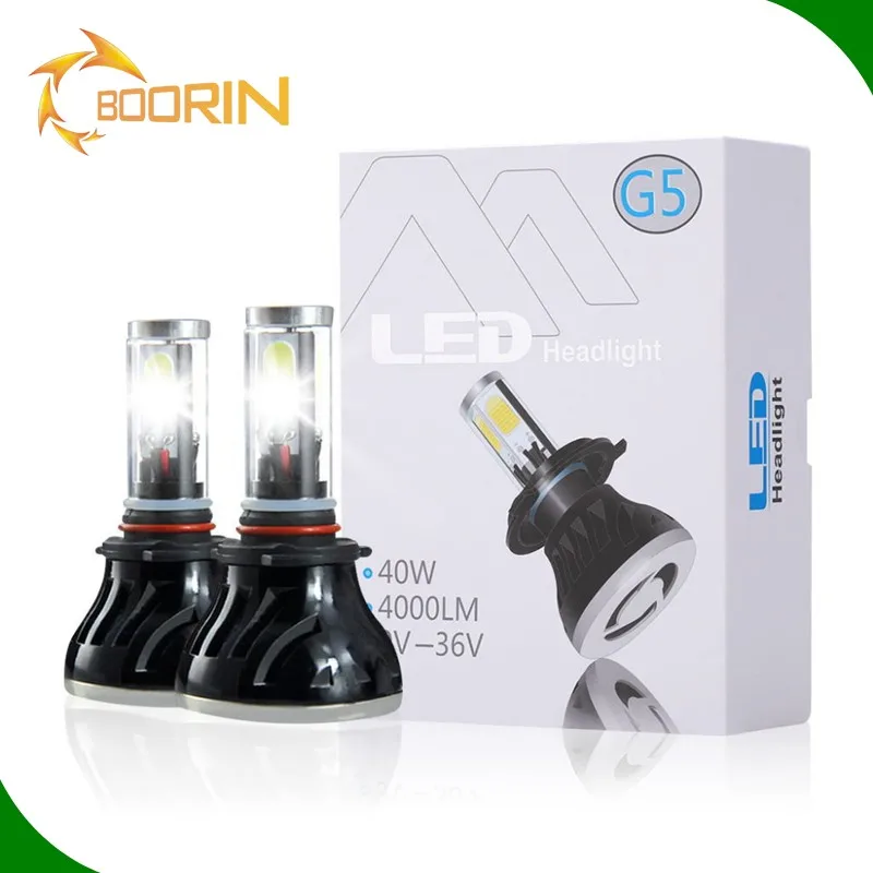 светодиодная лампа led фары 9004 h13 h1 h3 h4 h7 h11 ближний дальний свет 40w 4000lm 9-36v хорошо продавать для россии