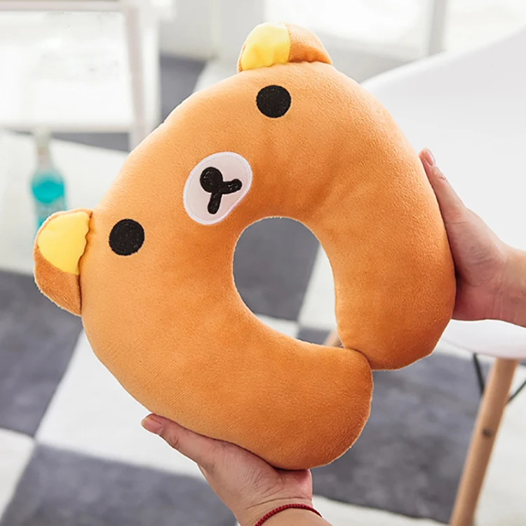 U shaped cute designs animal shaped slow rebound cartoon soft neck travel pillow