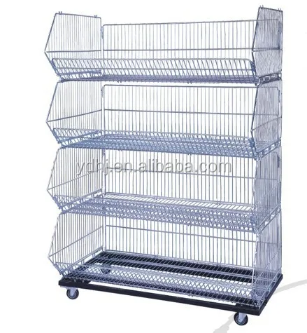 modern supermarket wire basket display grid shelf from manufacturer