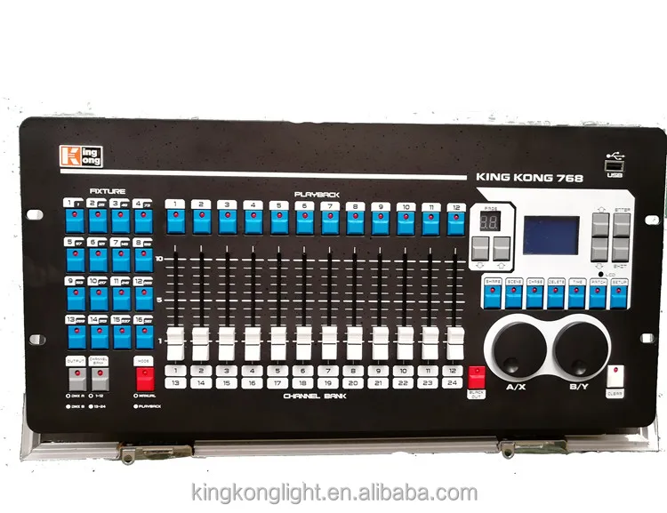 China supplier professional 768 stage led light universal remote controller mixer dmx 768 console