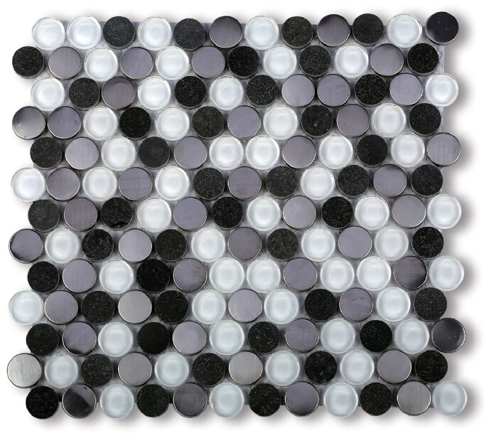 Blue Yellow Mixed Square Marble Mosaic Tile swimming pool tile grout