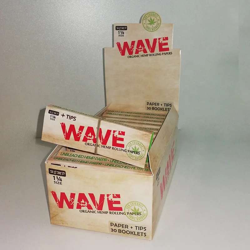 Private label Hemp rolling paper kingsize slim slow burn organic paper