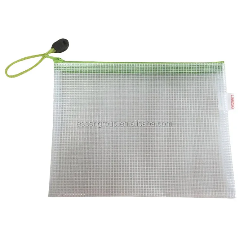transparent PVC fireproof document storage bag with zipper