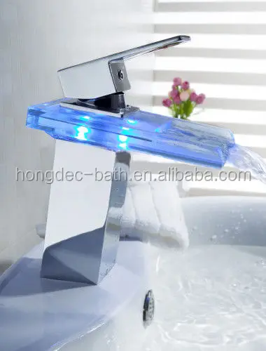 Bathroomled deck mounted led water faucet light high quality led  light water stream   led faucet