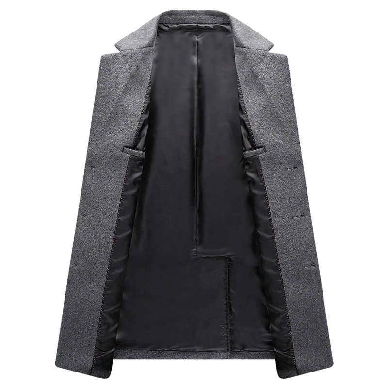 2021 Fashion Turn-down Collar Winter Casual Long Coat Custom Men Wool Jackets Overcoats For Men