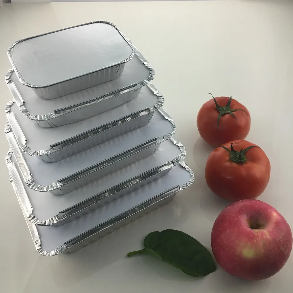 different shapes capacity take away disposable aluminum foil food container/tray/lunch box/serving dish