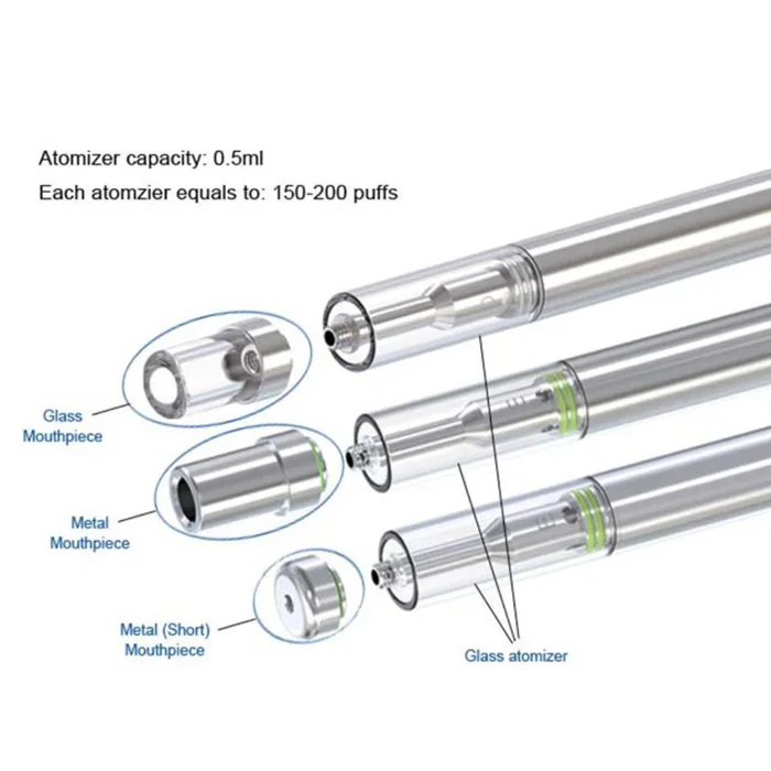 
2018 Cbd Oil Disposable Vape Pen Thick Oil Disposable Cbd Vaporizer Pen Glass and Metal Tip 