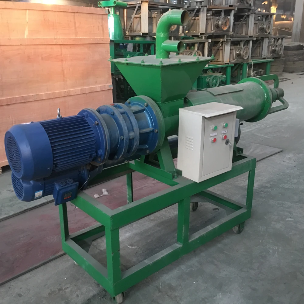Screw press cow dung slurry separator/animal waste manure dewatering machine