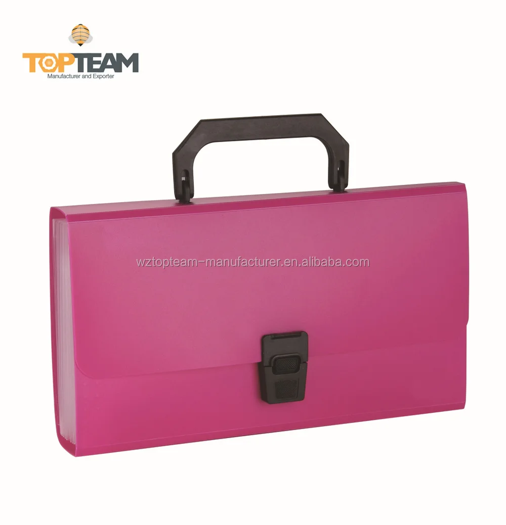 
A5 PP Expandable Wallet File Folder Plastic File Folder With 12 Pockets 