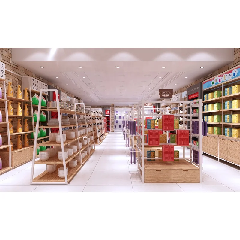 LUX Customized New Miniso Shop Interior Design Grocery Display Furniture