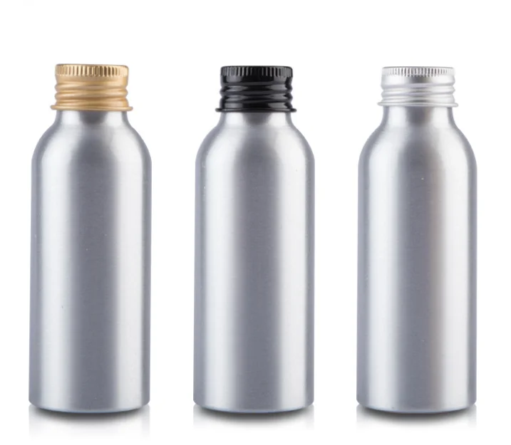 Индивидуальная пищевая косметическая упаковка 50 мл 100 мл 150 мл 200 мл 250 мл жидкое масло алюминиевая бутылка с винтовой алюминиевой крышкой