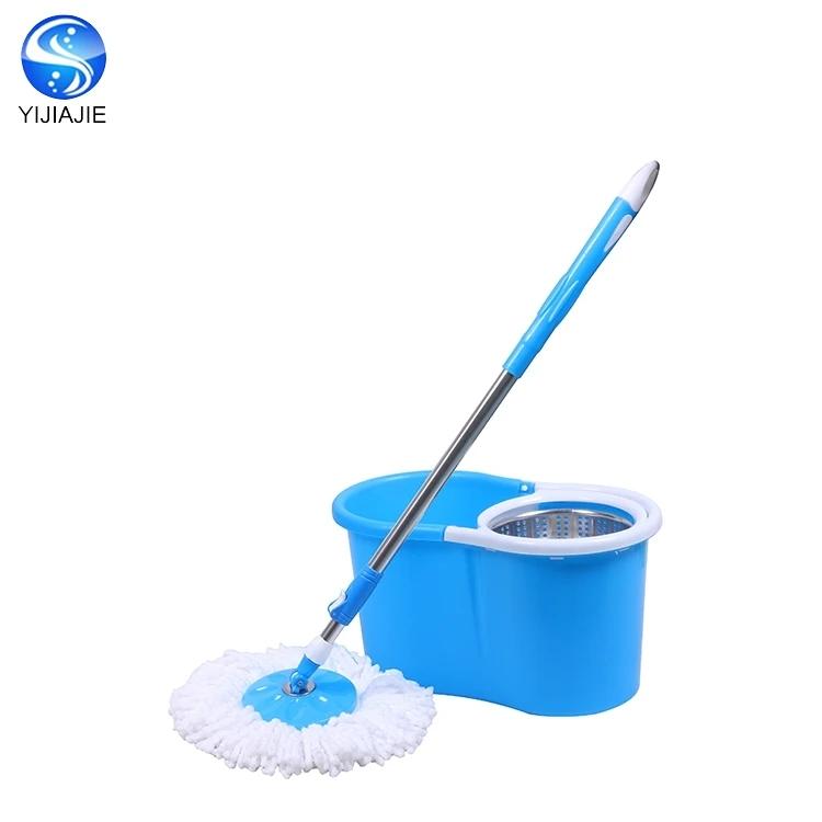 Cosway Mini Mop Wringer 360 Degree Rotating Head Magic Mop Indoor Cleaning Double Spin,dual-drive Microfiber Refill*2 PCS